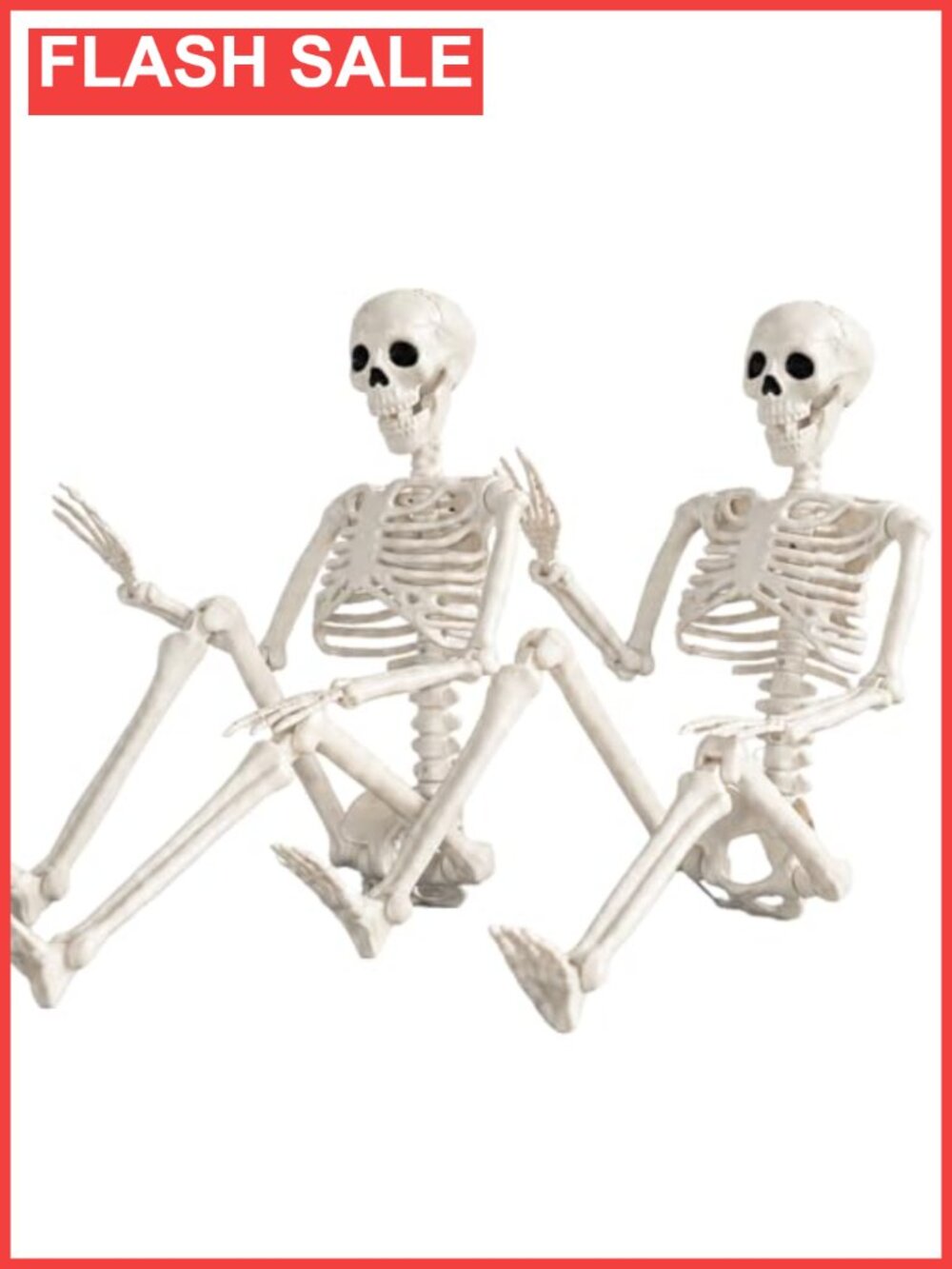 2 Pack 36" Halloween Skeleton Decorations Movable Joints Haunted House Props